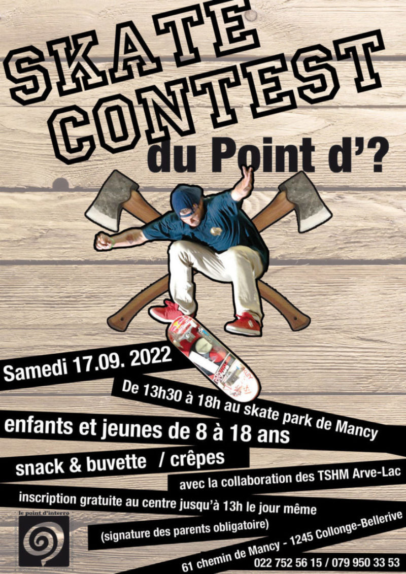 Skate contest du 17 septembre - Le Point d’Interro - Centre de loisirs et de rencontres de Collonge-Bellerive