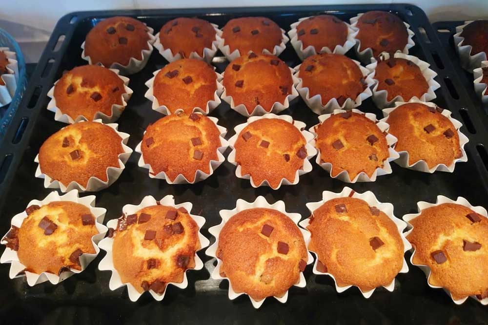 Des Muffins aux pépites de chocolat