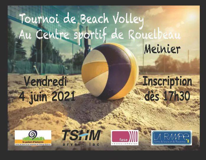 Vendredi 4 juin 21 Tournoi de Beach Volley pour les ados Au Centre sportif de Rouelbeau à Meinier - Le Point d’Interro - Centre de loisirs et de rencontres de Collonge-Bellerive
